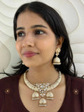 Meenakari Hasli Necklace & Jhumki Earrings – Artistic Traditional Jewelry by Mercy Jewels