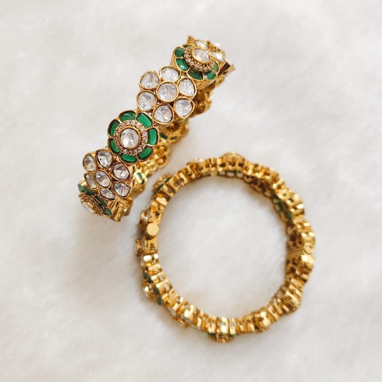 Meenakari Polki Bangle – Exquisite Traditional Craftsmanship by Mercy Jewels