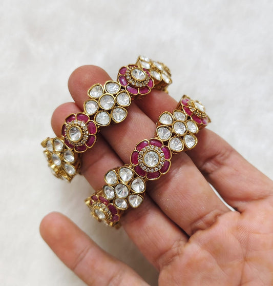 Meenakari Polki Bangle – Exquisite Traditional Craftsmanship by Mercy Jewels