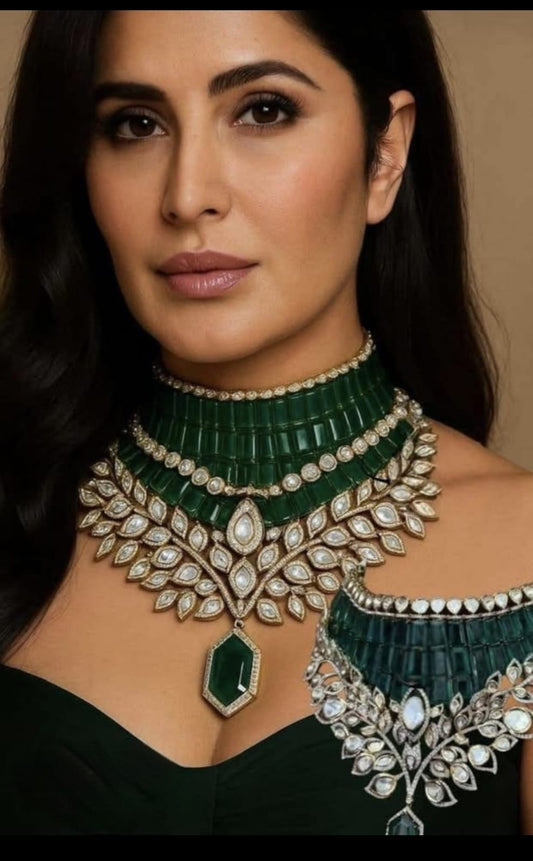 Doublet Bridal Set in Brass – Elegant Wedding Jewelry by Mercy Jewels