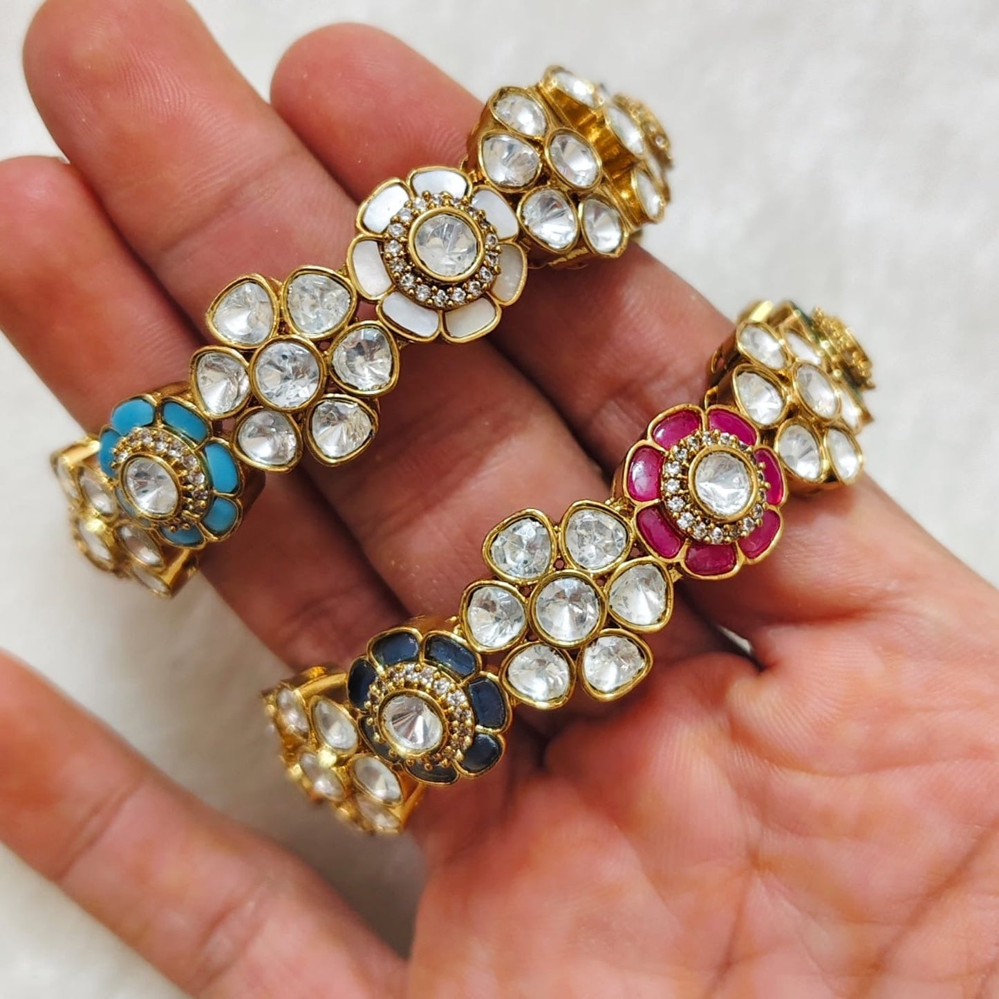 Meenakari Polki Bangle – Exquisite Traditional Craftsmanship by Mercy Jewels