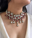 Doublet Moissanite Polki Kundan Necklace Set – Luxe Bridal Jewelry by Mercy Jewels