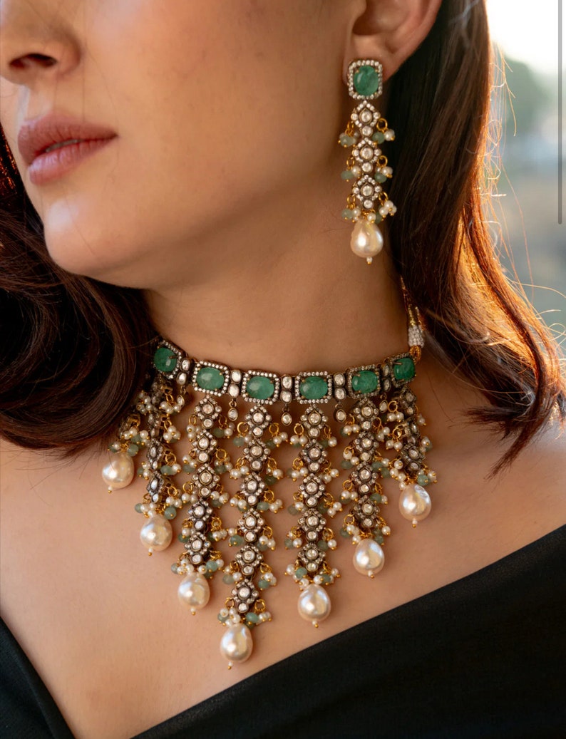 Buy Polki Kundan Pearl Choker – Royal Elegance by Mercy Jewels