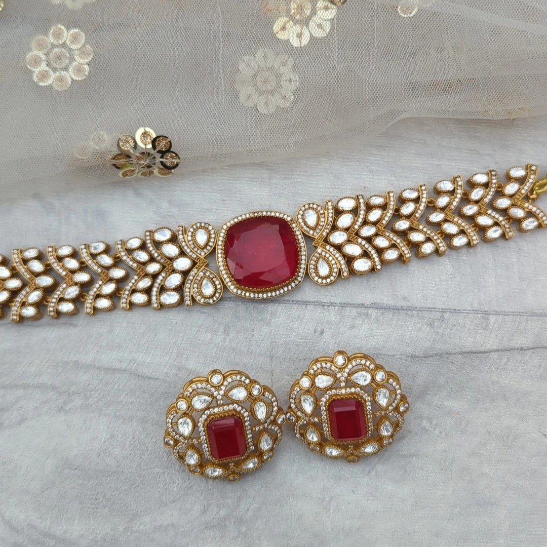 Bridal Choker in Doublet Stone – Elegant Wedding Jewelry by Mercy Jewels