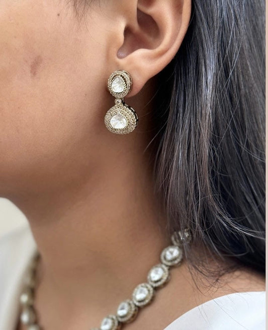 Long Polki Necklace – Elegant Traditional Design by Mercy Jewels