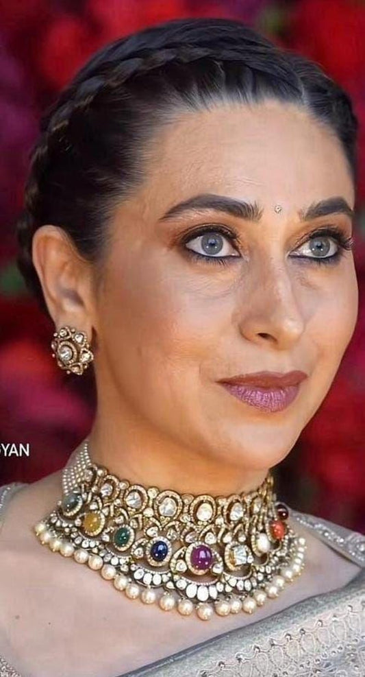 Multicolor Kundan Necklace Set – Vibrant Elegance by Mercy Jewels