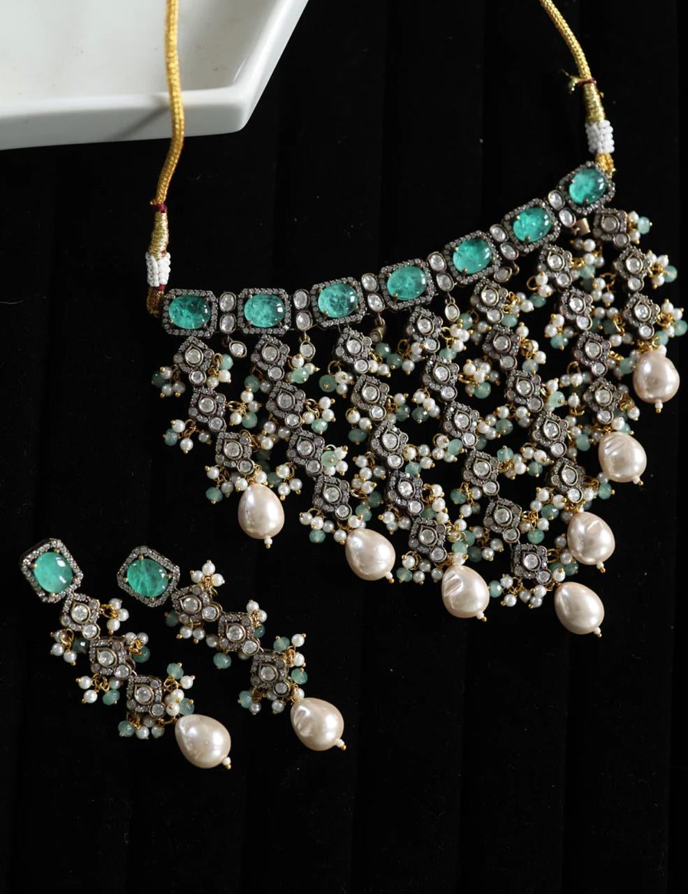 Buy Polki Kundan Pearl Choker – Royal Elegance by Mercy Jewels