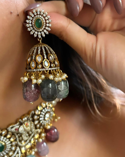 Emerald Green Elephant Choker – Unique Traditional Jewelry by Mercy Jewels