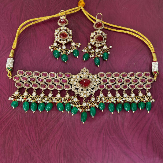 Premium Doublet Beaded Chokker Set