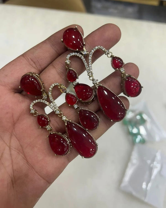 AD/Doublet Stone Metal Earrings - Mercy Jewels