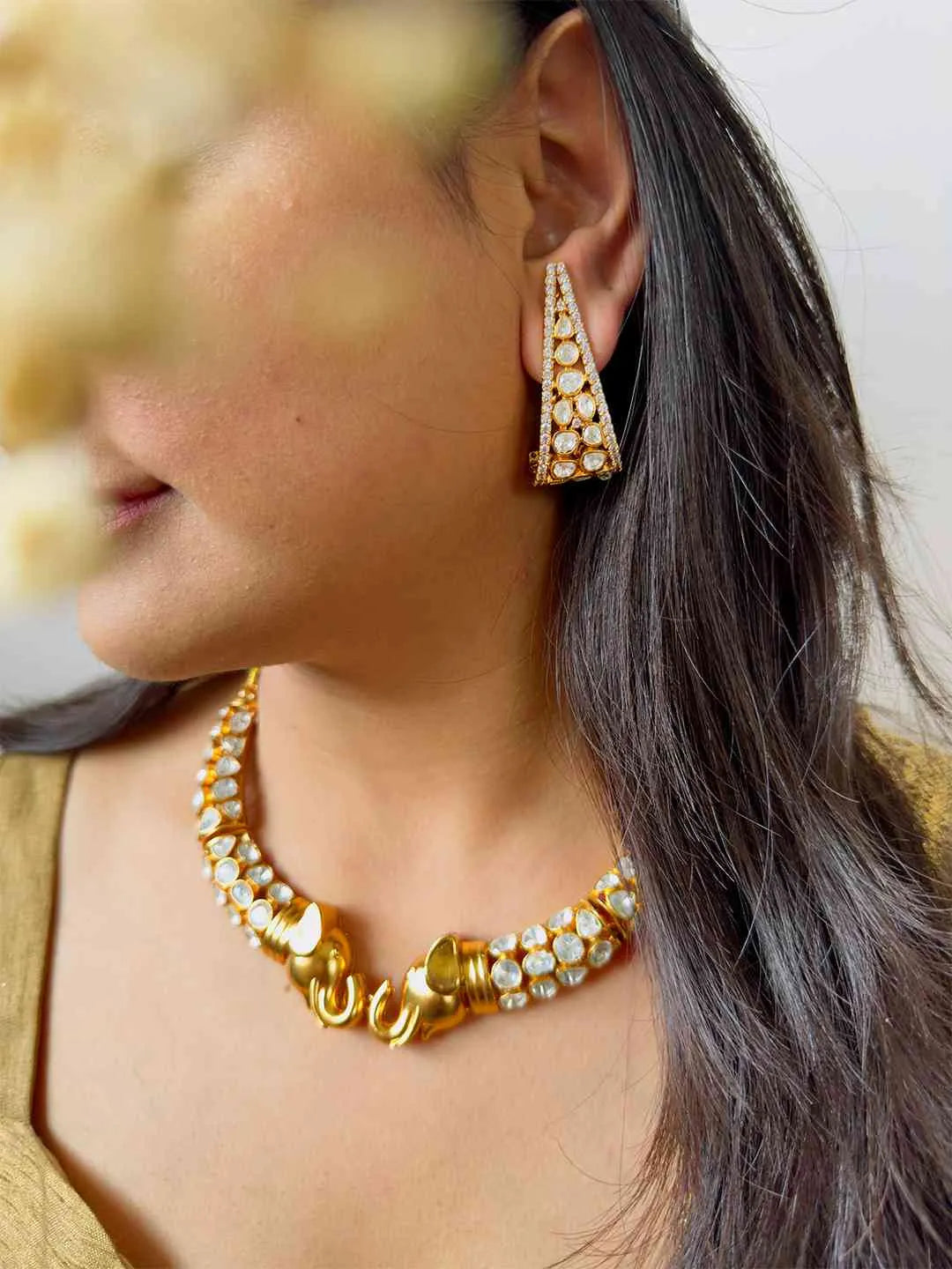 Elephant Matte Finish Necklace – Elegant Tribal Charm by Mercy Jewels