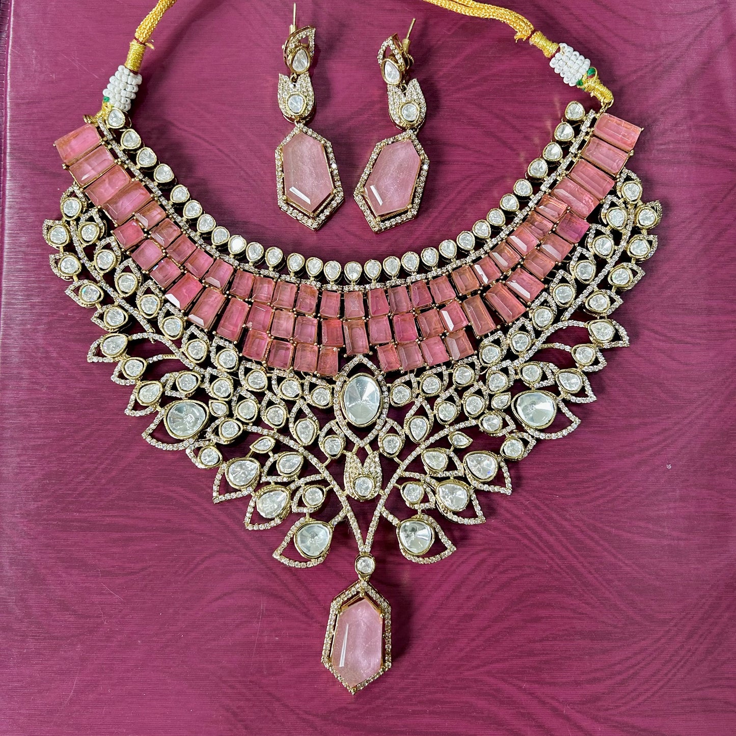 Doublet Bridal Set in Brass – Elegant Wedding Jewelry by Mercy Jewels