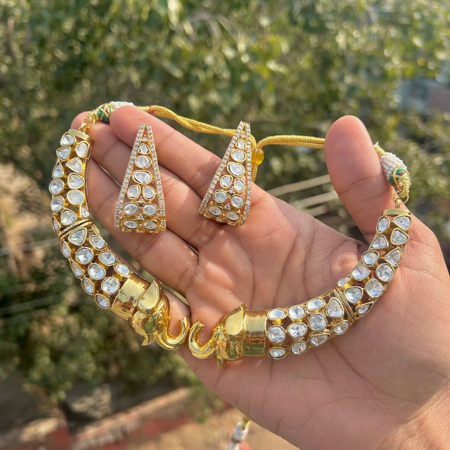 Elephant Matte Finish Necklace – Elegant Tribal Charm by Mercy Jewels