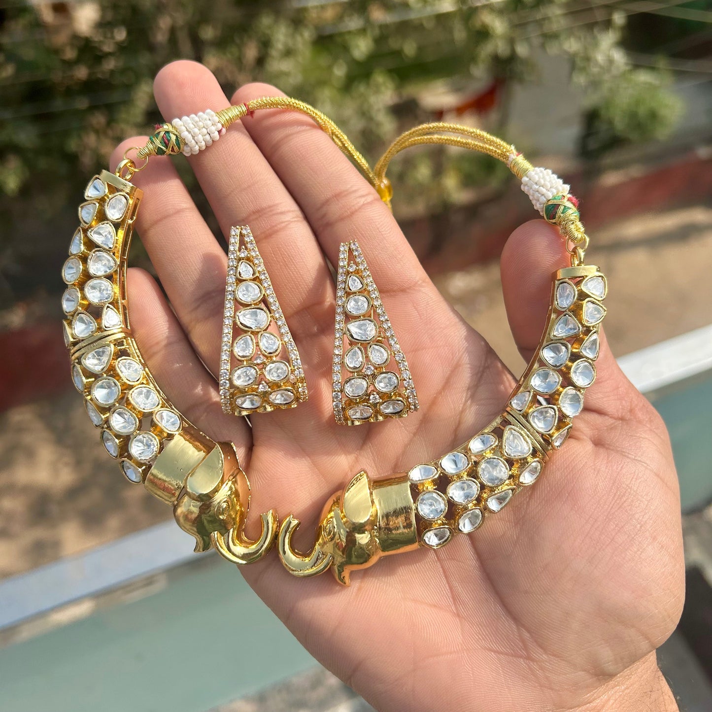 Elephant Matte Finish Necklace – Elegant Tribal Charm by Mercy Jewels