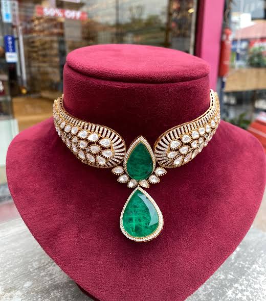 Polki Doublet Hasli Necklace & Earrings – Traditional Elegance by Mercy Jewels