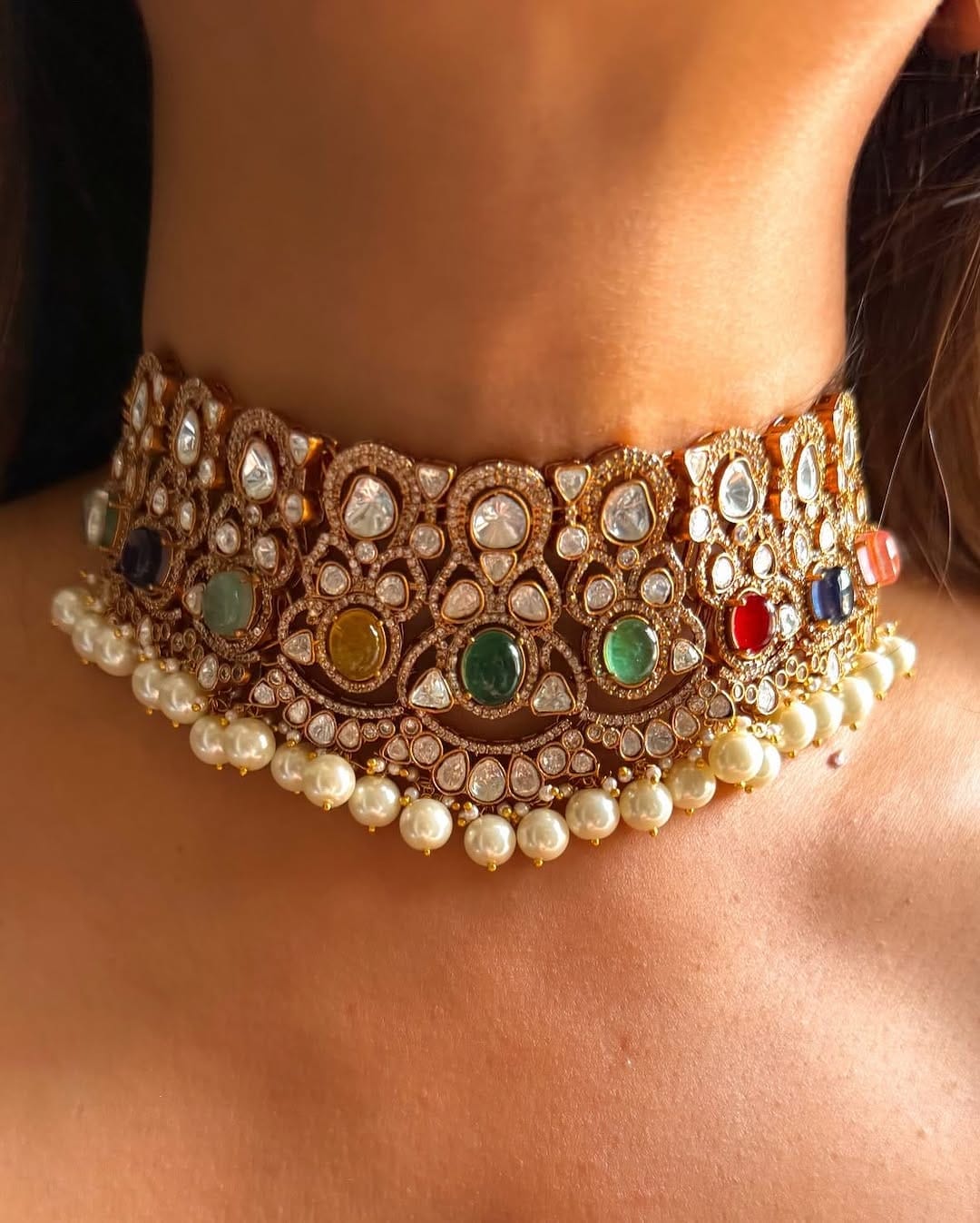 Multicolor Kundan Necklace Set – Vibrant Elegance by Mercy Jewels