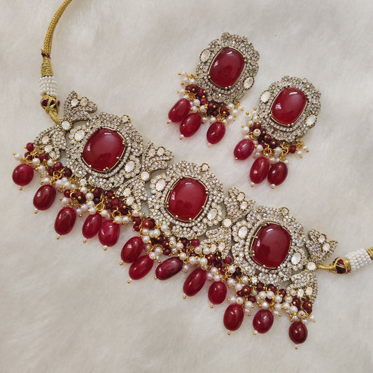 Doublet Moissanite Polki Premium Choker - Mercy Jewels