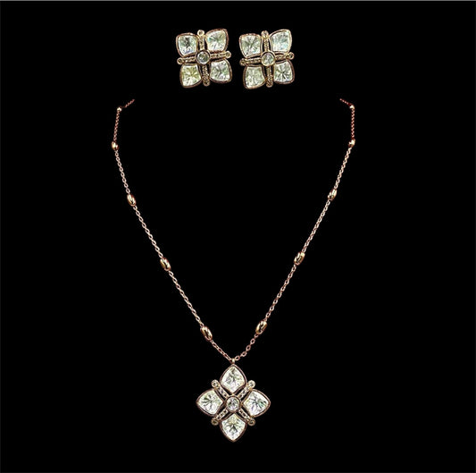 Moissonite Polki Pandent Set