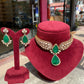Polki Doublet Hasli Necklace & Earrings – Traditional Elegance by Mercy Jewels
