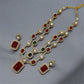 Double Line Necklace Set in Brass | Mercy Jewels
