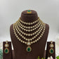EMERALD LAYER MOISSONITE KUNDAN NACKLACE