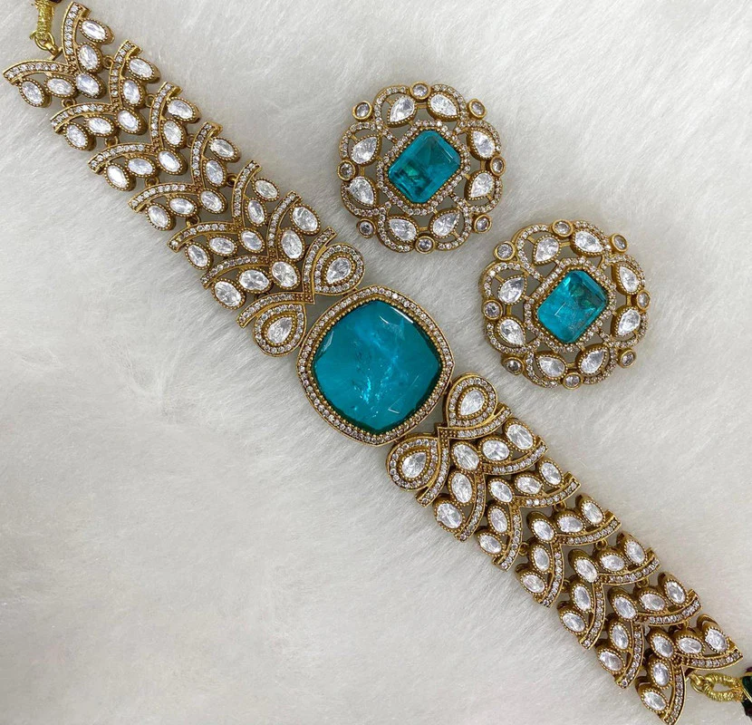 Bridal Choker in Doublet Stone – Elegant Wedding Jewelry by Mercy Jewels