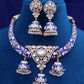 Meenakari Hasli Necklace & Jhumki Earrings – Artistic Traditional Jewelry by Mercy Jewels