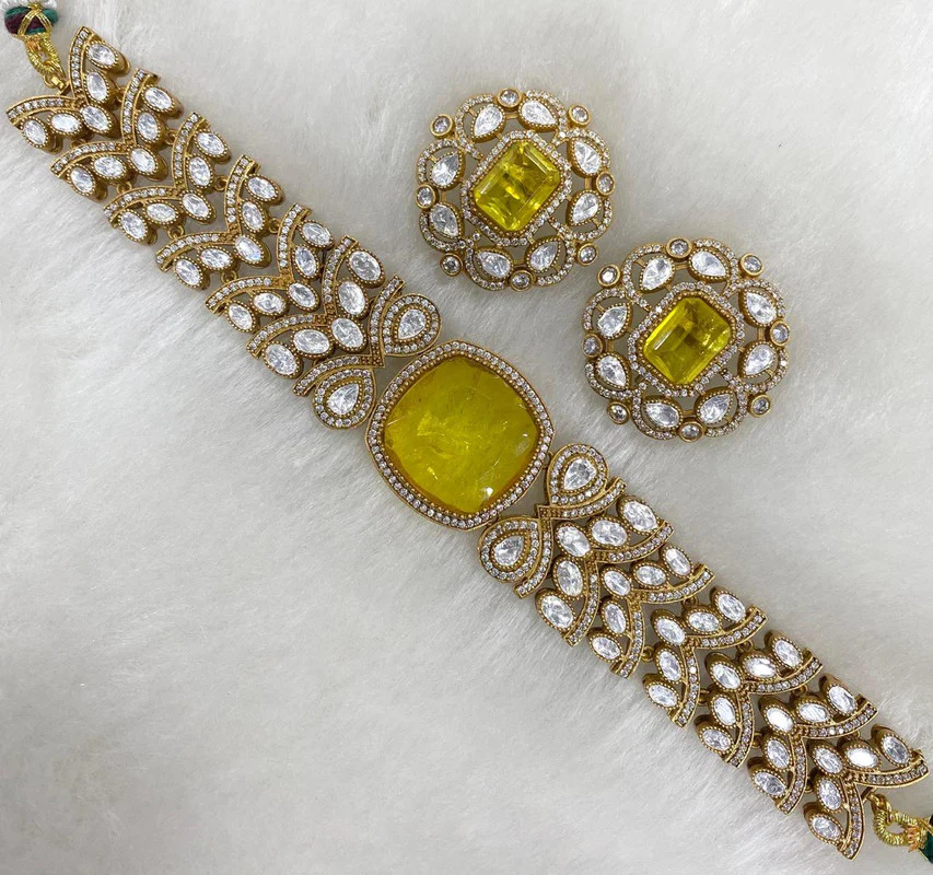 Bridal Choker in Doublet Stone – Elegant Wedding Jewelry by Mercy Jewels