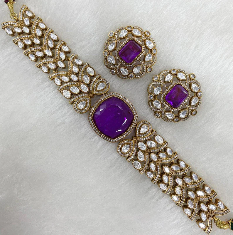 Bridal Choker in Doublet Stone – Elegant Wedding Jewelry by Mercy Jewels