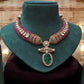 Luxury Ruby & Emerald Gold Necklace – Bridal Antique Kundan Choker