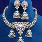Meenakari Hasli Necklace & Jhumki Earrings – Artistic Traditional Jewelry by Mercy Jewels
