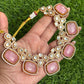 Victorian Doublet Polki Necklace in Brass – Royal Elegance with Timeless Craftsmanship