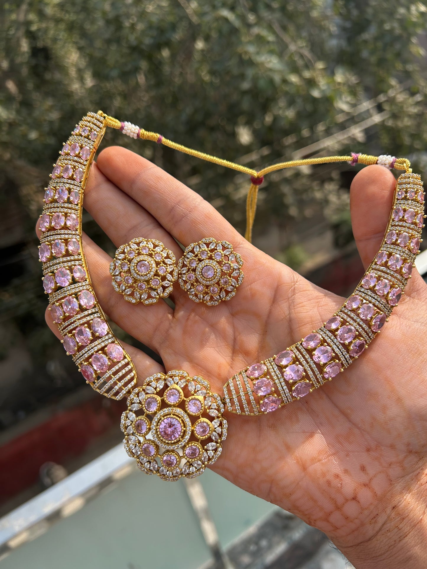 Traditional Polki Hasli Necklace Set for Brides | Mercy Jewel
