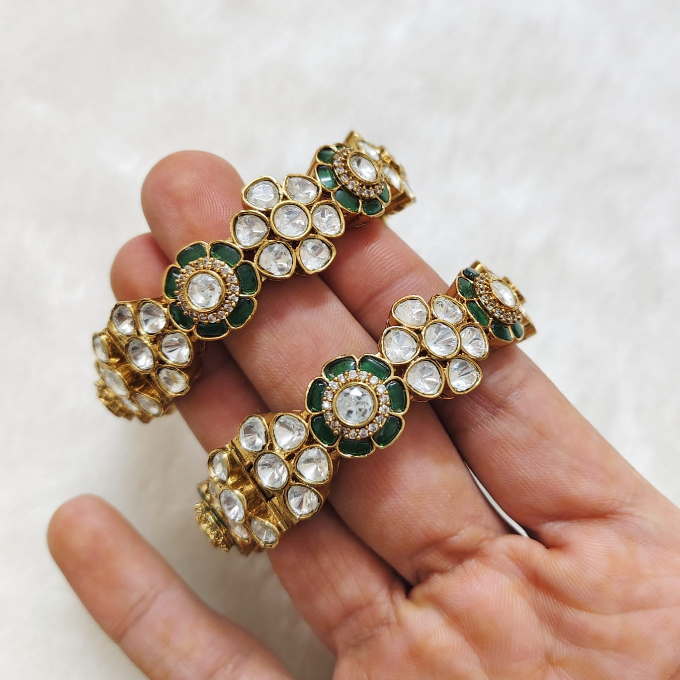 Meenakari Polki Bangle – Exquisite Traditional Craftsmanship by Mercy Jewels