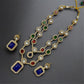 Double Line Necklace Set in Brass | Mercy Jewels