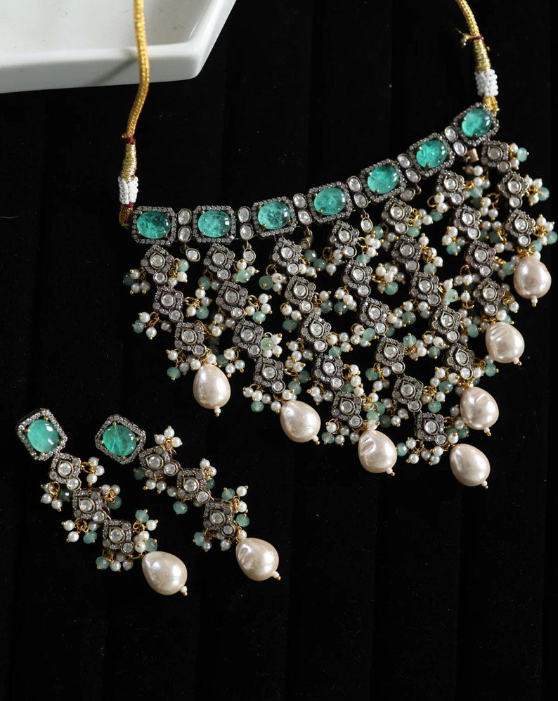 Buy Polki Kundan Pearl Choker – Royal Elegance by Mercy Jewels