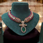 Luxury Ruby & Emerald Gold Necklace – Bridal Antique Kundan Choker