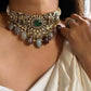 Emerald Green Elephant Choker – Unique Traditional Jewelry by Mercy Jewels