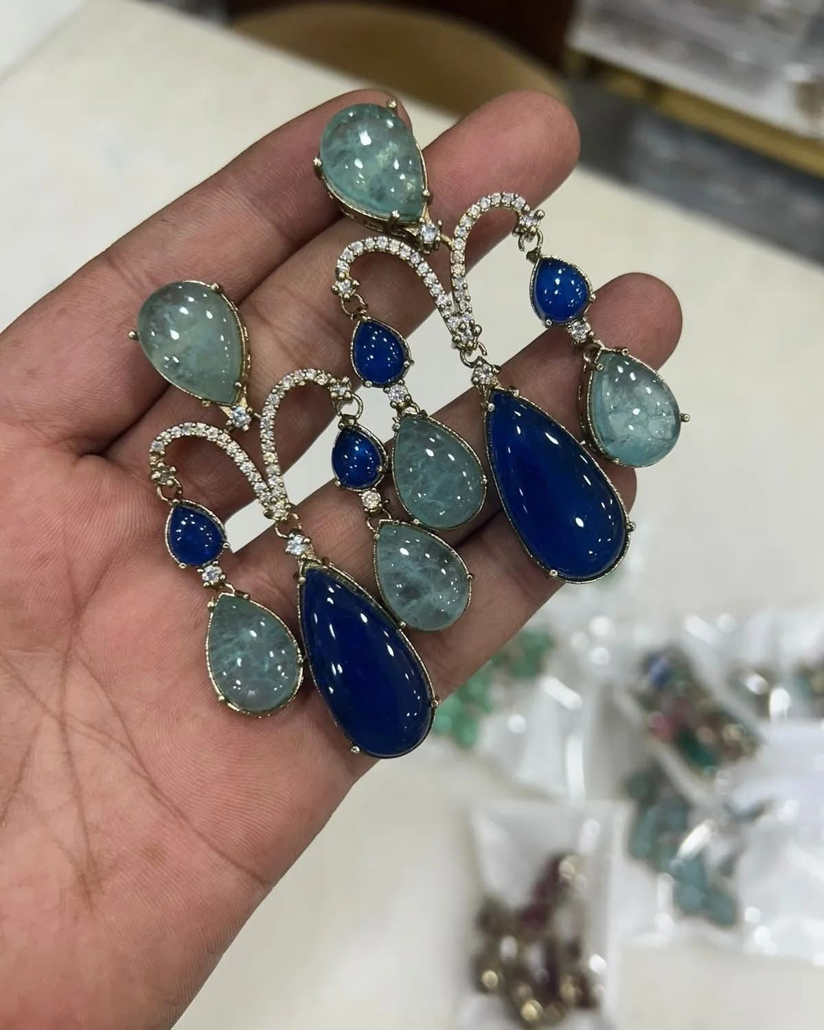 AD/Doublet Stone Metal Earrings - Mercy Jewels