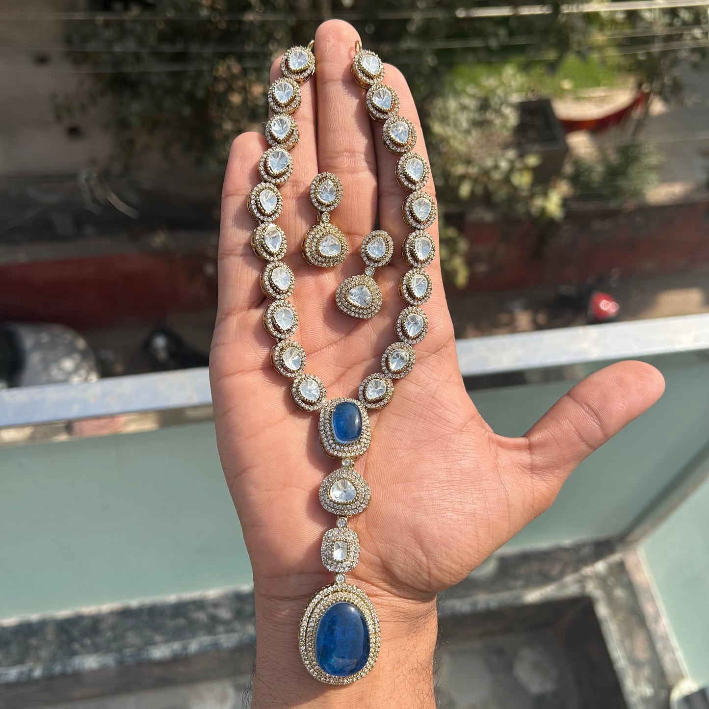 Long Polki Necklace – Elegant Traditional Design by Mercy Jewels