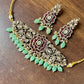 Polki Fluorite Beads Choker Set – Artistic Ethnic Elegance by Mercy Jewels