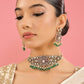 Polki Fluorite Beads Choker Set – Artistic Ethnic Elegance by Mercy Jewels