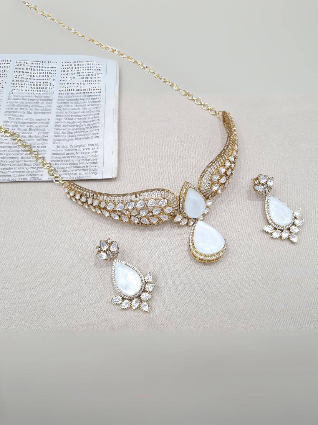 Polki Doublet Hasli Necklace & Earrings – Traditional Elegance by Mercy Jewels