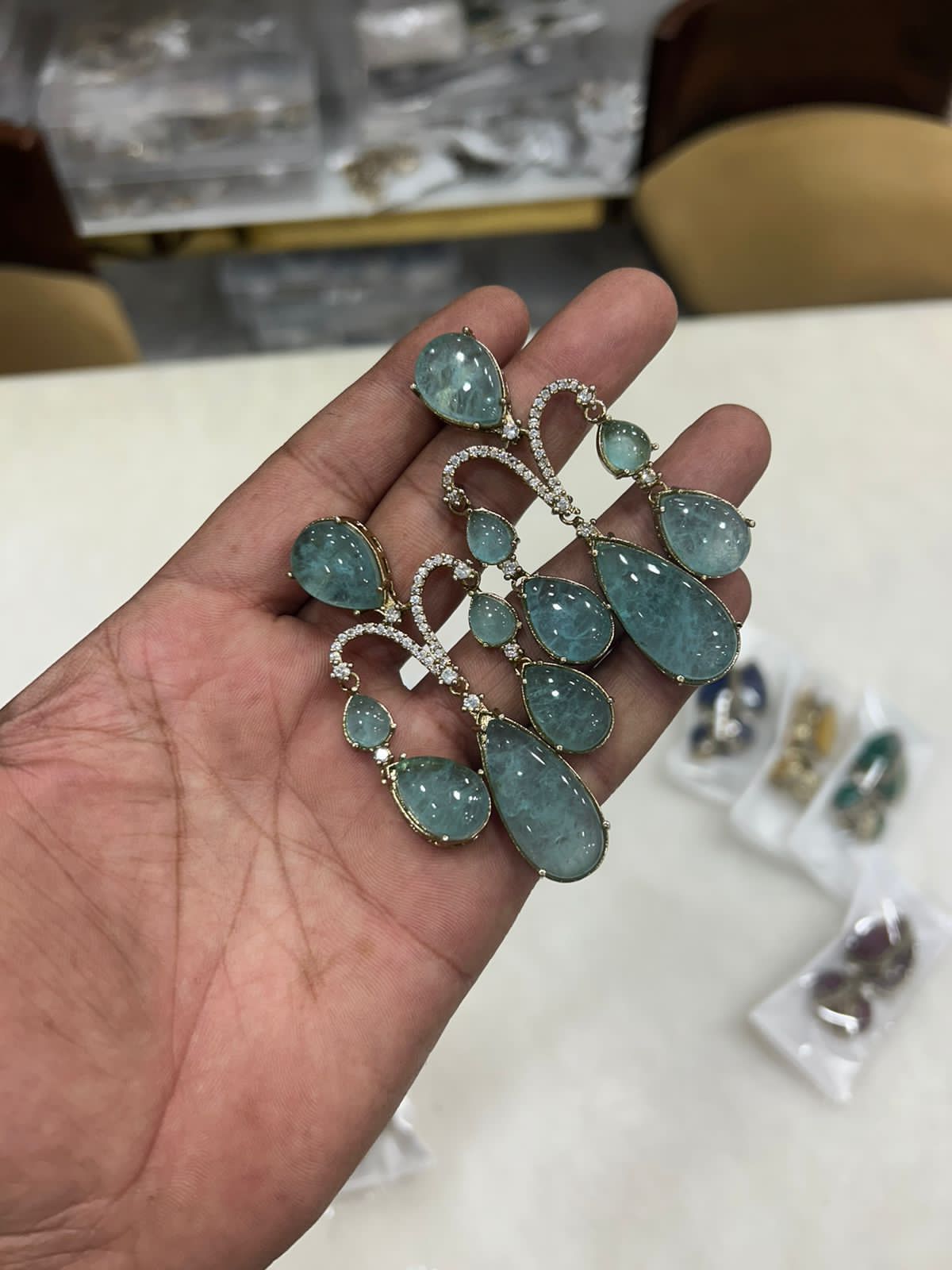AD/Doublet Stone Metal Earrings - Mercy Jewels