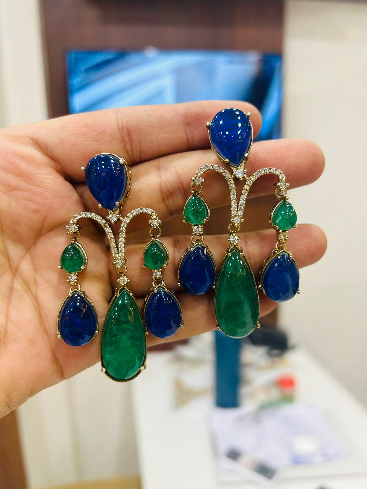 AD/Doublet Stone Metal Earrings - Mercy Jewels