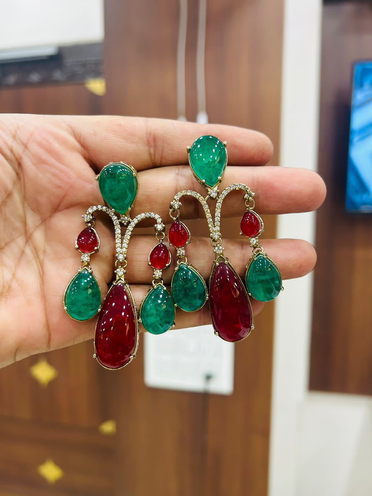 AD/Doublet Stone Metal Earrings - Mercy Jewels