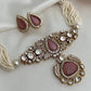 Premium Doublet Choker Necklace with White Beads