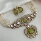 Premium Doublet Choker Necklace with White Beads