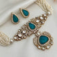 Premium Doublet Choker Necklace with White Beads