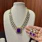 Double Layer Polki Necklace Set & Earrings – Elegant Ethnic Jewelry by Mercy Jewels